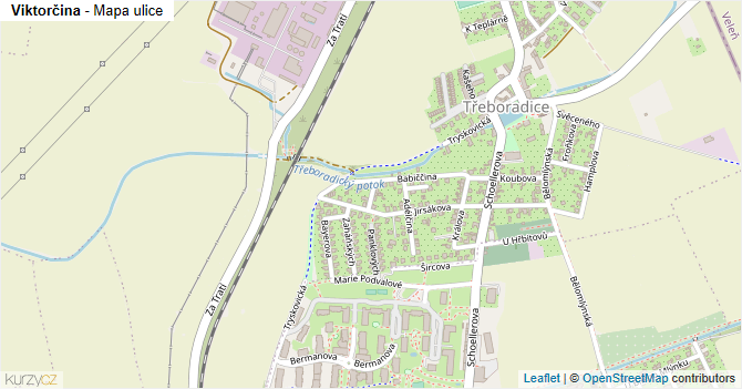 Viktorčina - mapa ulice