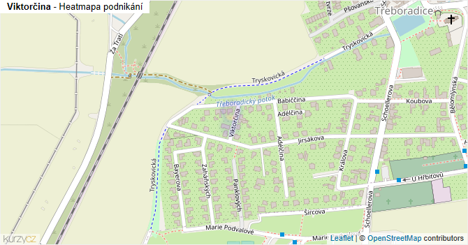 Viktorčina - mapa podnikání