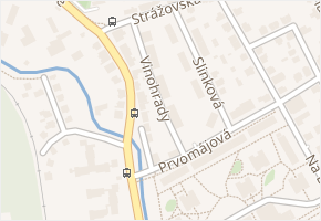 Vinohrady v obci Praha 19 - mapa ulice