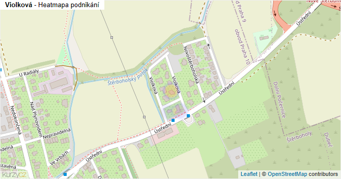 Violková - mapa podnikání