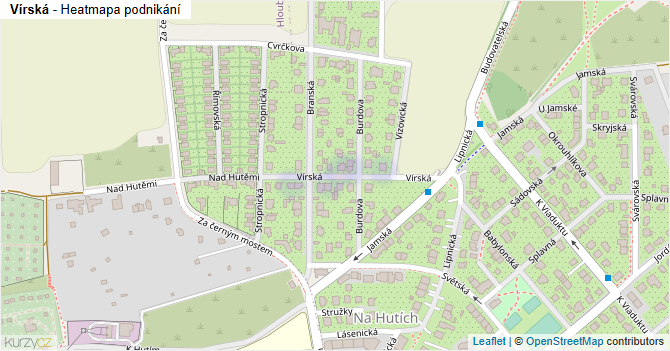 Vírská - mapa podnikání
