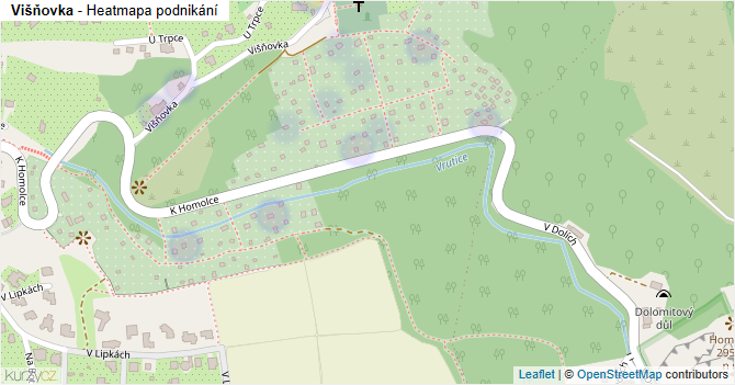 Višňovka - mapa podnikání