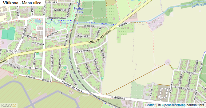Vitíkova - mapa ulice