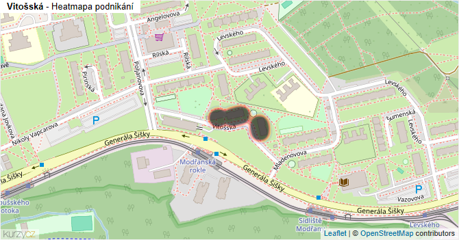 Vitošská - mapa podnikání