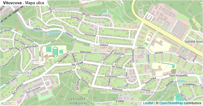 Vítovcova - mapa ulice