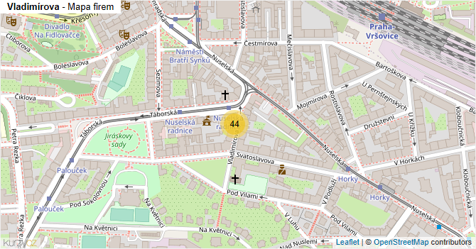 Vladimírova - mapa firem