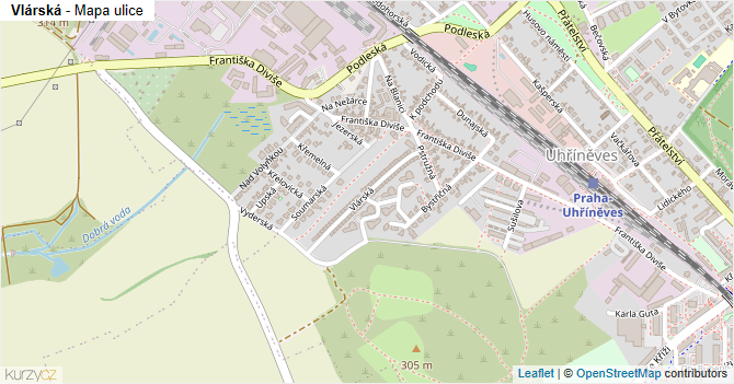 Vlárská - mapa ulice