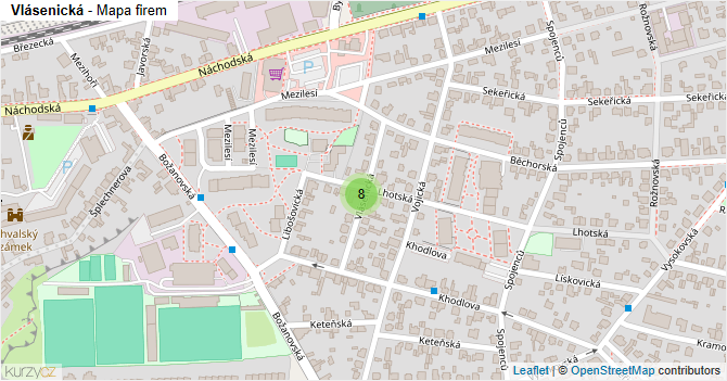 Vlásenická - mapa firem