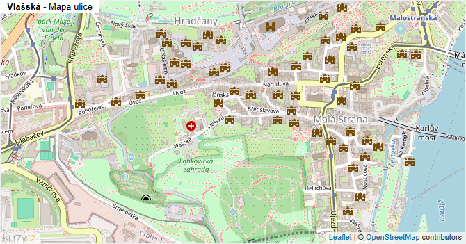 Vlašská - mapa ulice