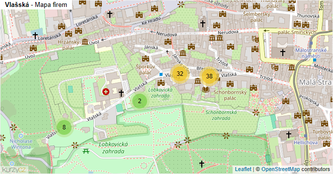 Vlašská - mapa firem