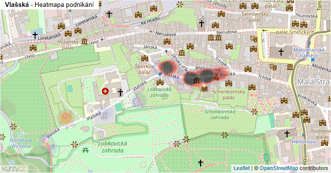 Vlašská - mapa podnikání