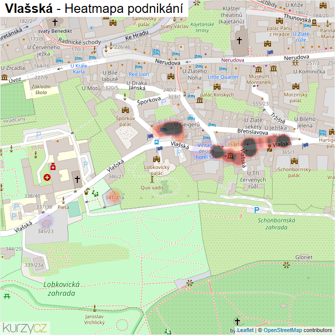 Mapa Vlašská - Firmy v ulici.