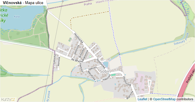 Vlčnovská - mapa ulice