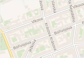 Vlkova v obci Praha - mapa ulice