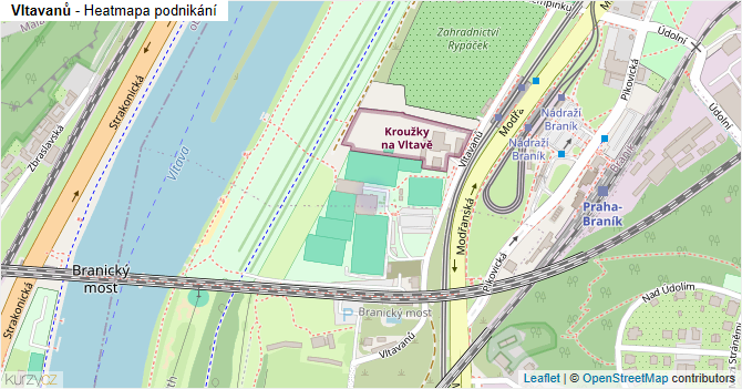 Vltavanů - mapa podnikání