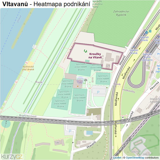 Mapa Vltavanů - Firmy v ulici.