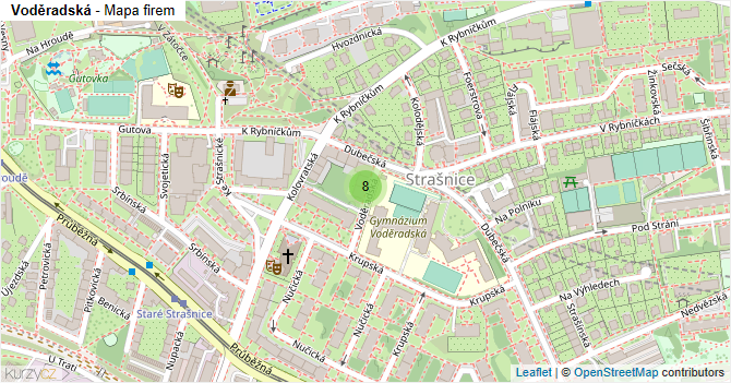 Voděradská - mapa firem