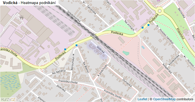 Vodická - mapa podnikání