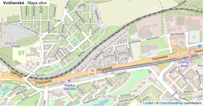 Vodňanská - mapa ulice