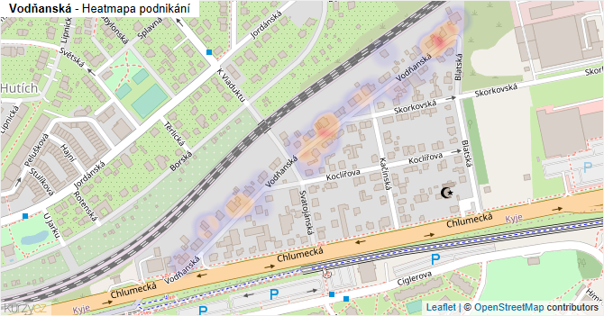 Vodňanská - mapa podnikání