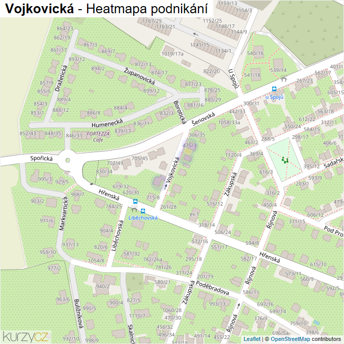 Mapa Vojkovická - Firmy v ulici.