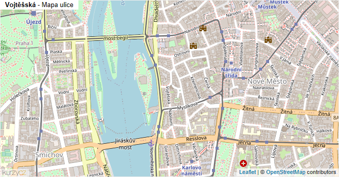 Vojtěšská - mapa ulice