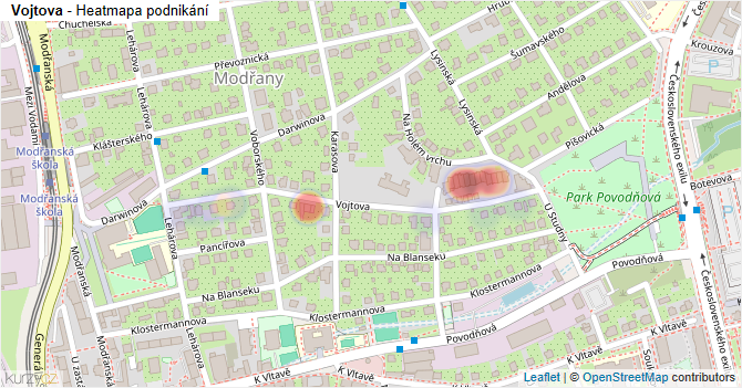 Vojtova - mapa podnikání