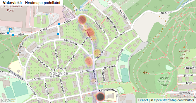 Vokovická - mapa podnikání