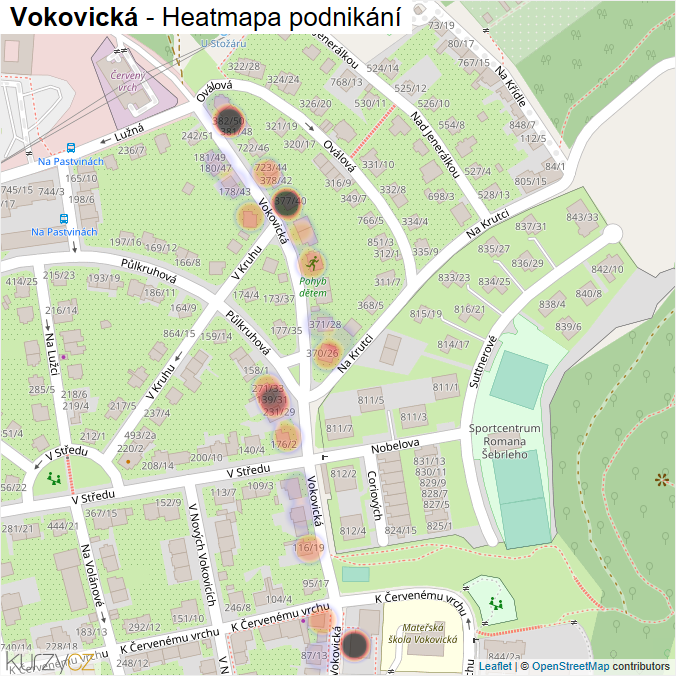 Mapa Vokovická - Firmy v ulici.