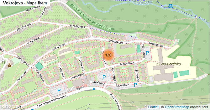Vokrojova - mapa firem