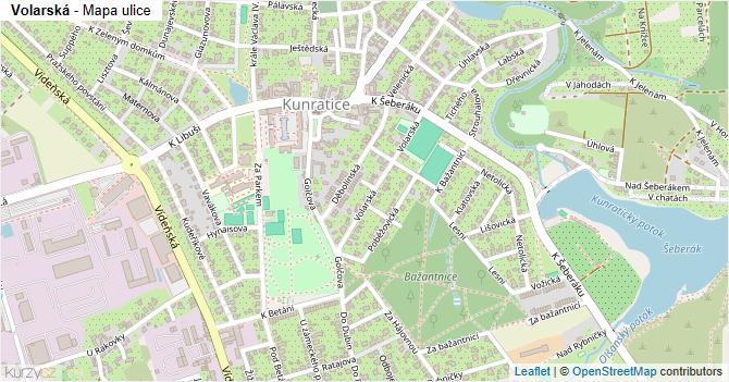 Volarská - mapa ulice