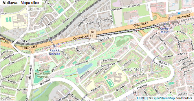 Volkova - mapa ulice