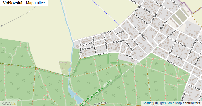 Volšovská - mapa ulice