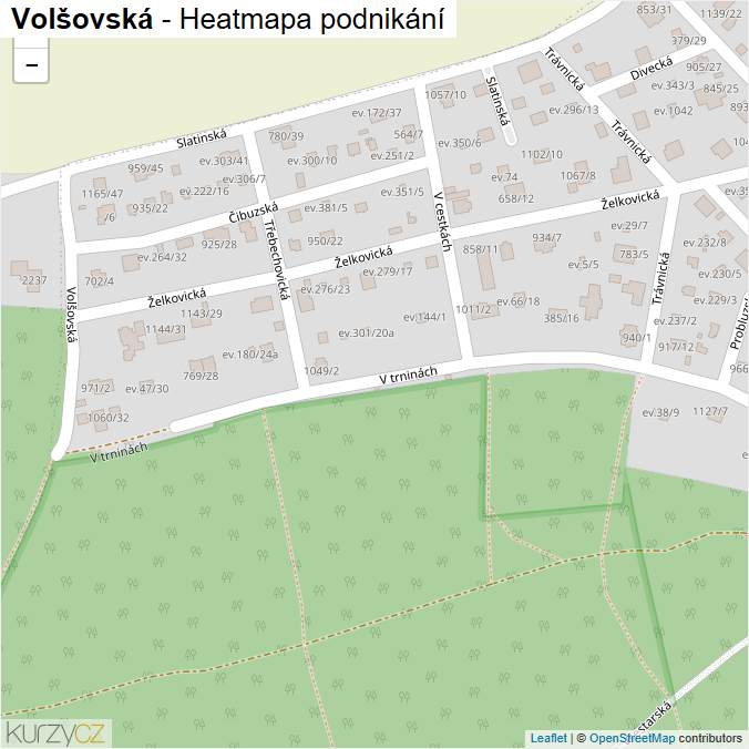Mapa Volšovská - Firmy v ulici.