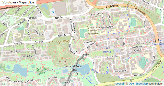 Volutová - mapa ulice