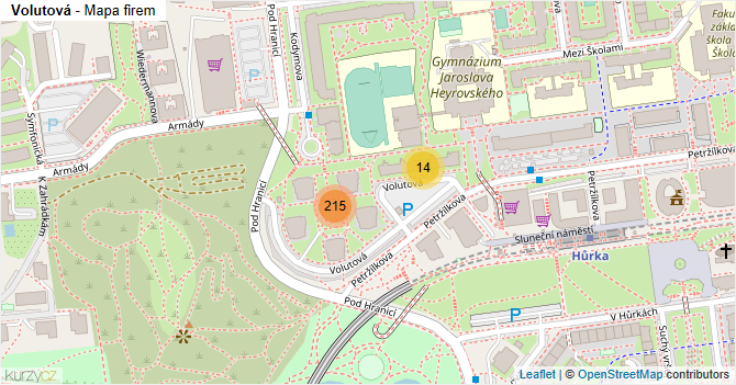 Volutová - mapa firem