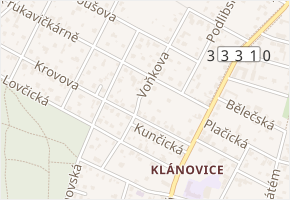 Voňkova v obci Praha - mapa ulice