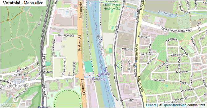 Vorařská - mapa ulice