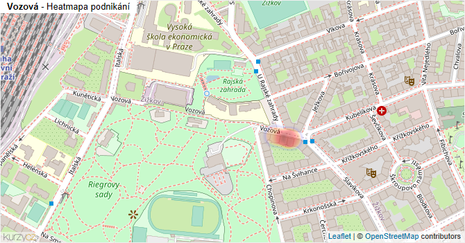 Vozová - mapa podnikání
