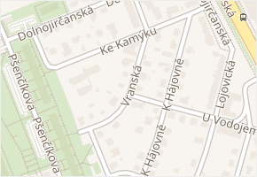 Vranská v obci Praha - mapa ulice