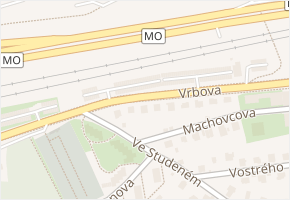 Vrbova v obci Praha - mapa ulice