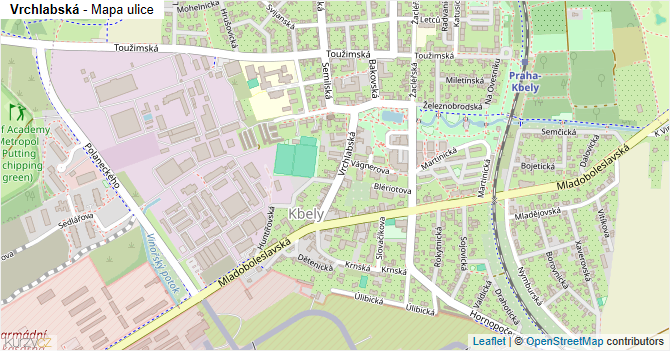 Vrchlabská - mapa ulice