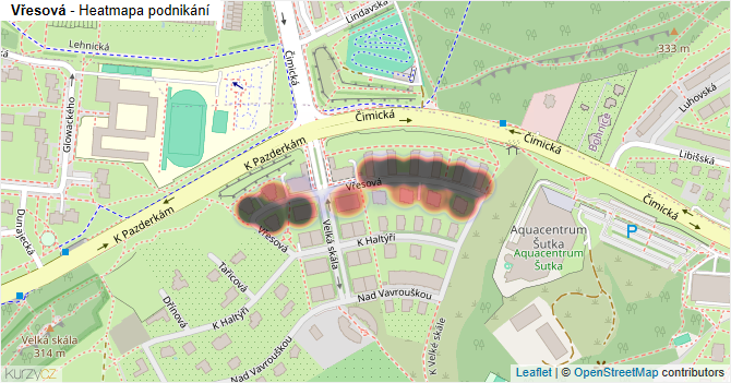 Vřesová - mapa podnikání