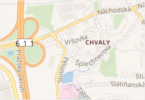 Vršovka v obci Praha 6 - mapa ulice