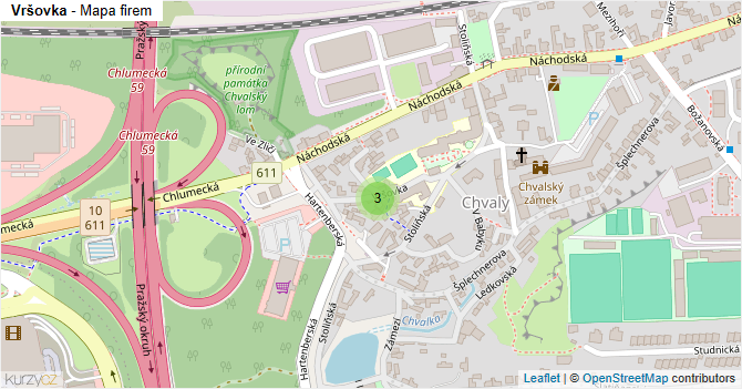 Vršovka - mapa firem