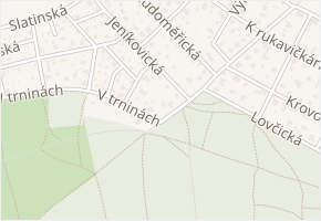 Všestarská v obci Praha - mapa ulice