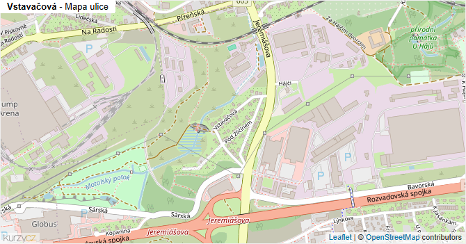 Vstavačová - mapa ulice