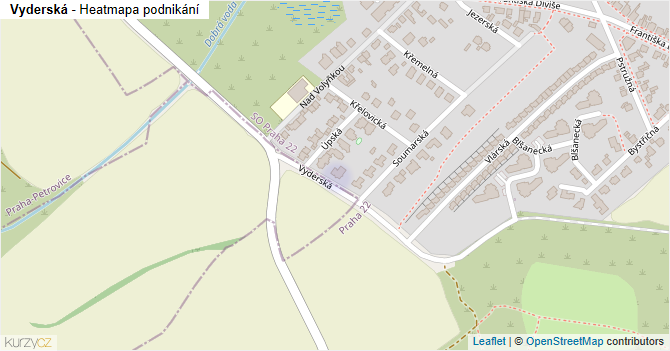 Vyderská - mapa podnikání