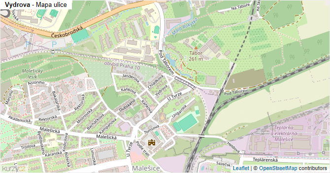 Vydrova - mapa ulice