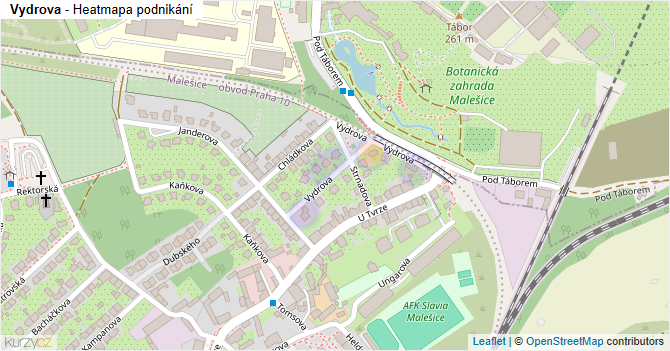 Vydrova - mapa podnikání